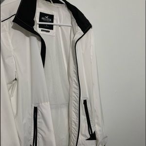 Hollister White windbreaker
